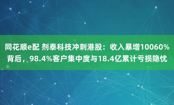 同花顺e配 剂泰科技冲刺港股：收入暴增10060%背后，98.4%客户集中度与18.4亿累计亏损隐忧